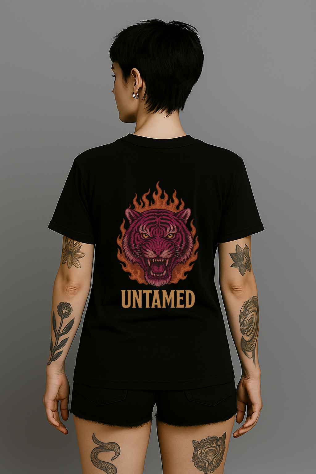 Flaming Tiger Unisex T-Shirt